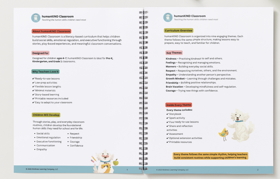 humanKIND Classroom printed handbook